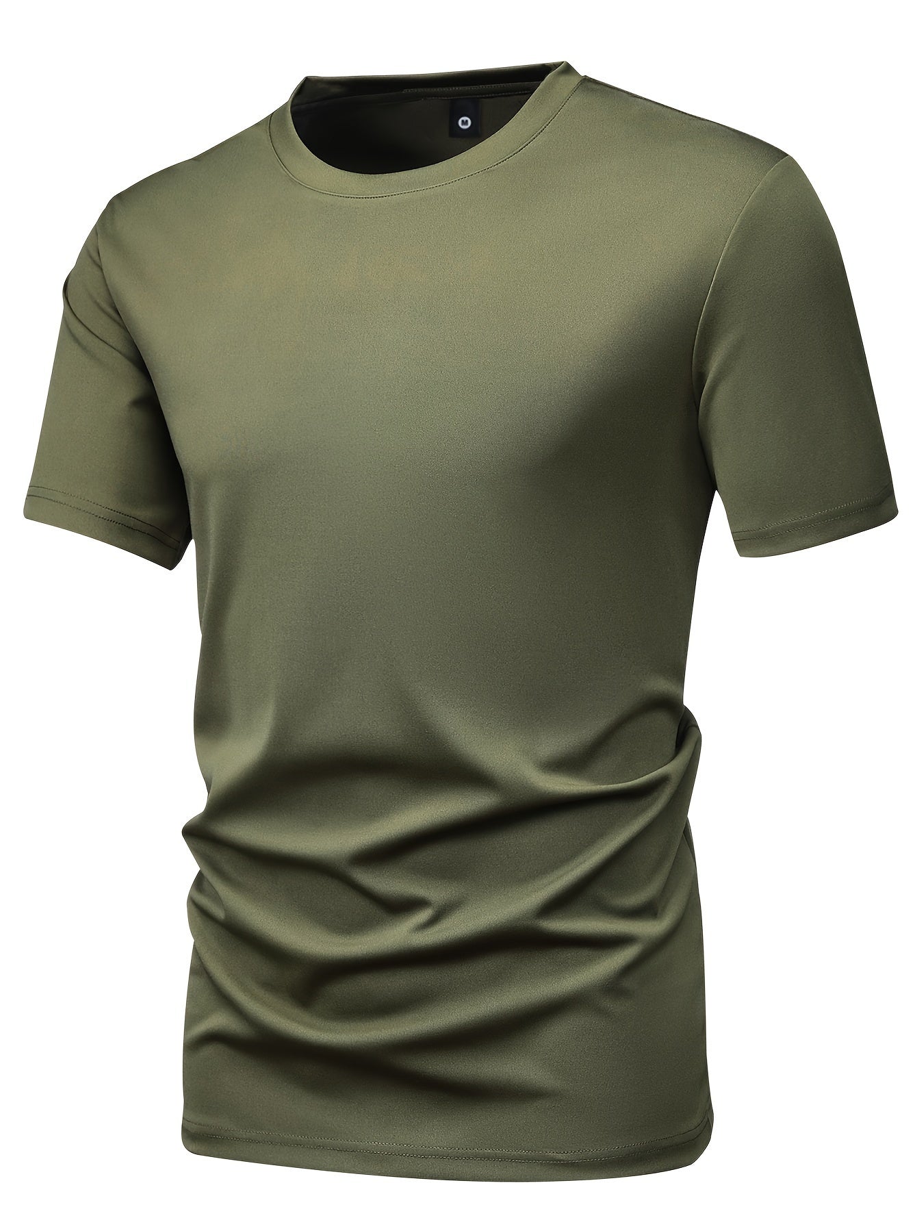 Set of 5 Men'S Short-Sleeve T-Shirts, New Summer Collection, Solid Colors, Round Neck, Pullover, Casual Sportswear for Men.