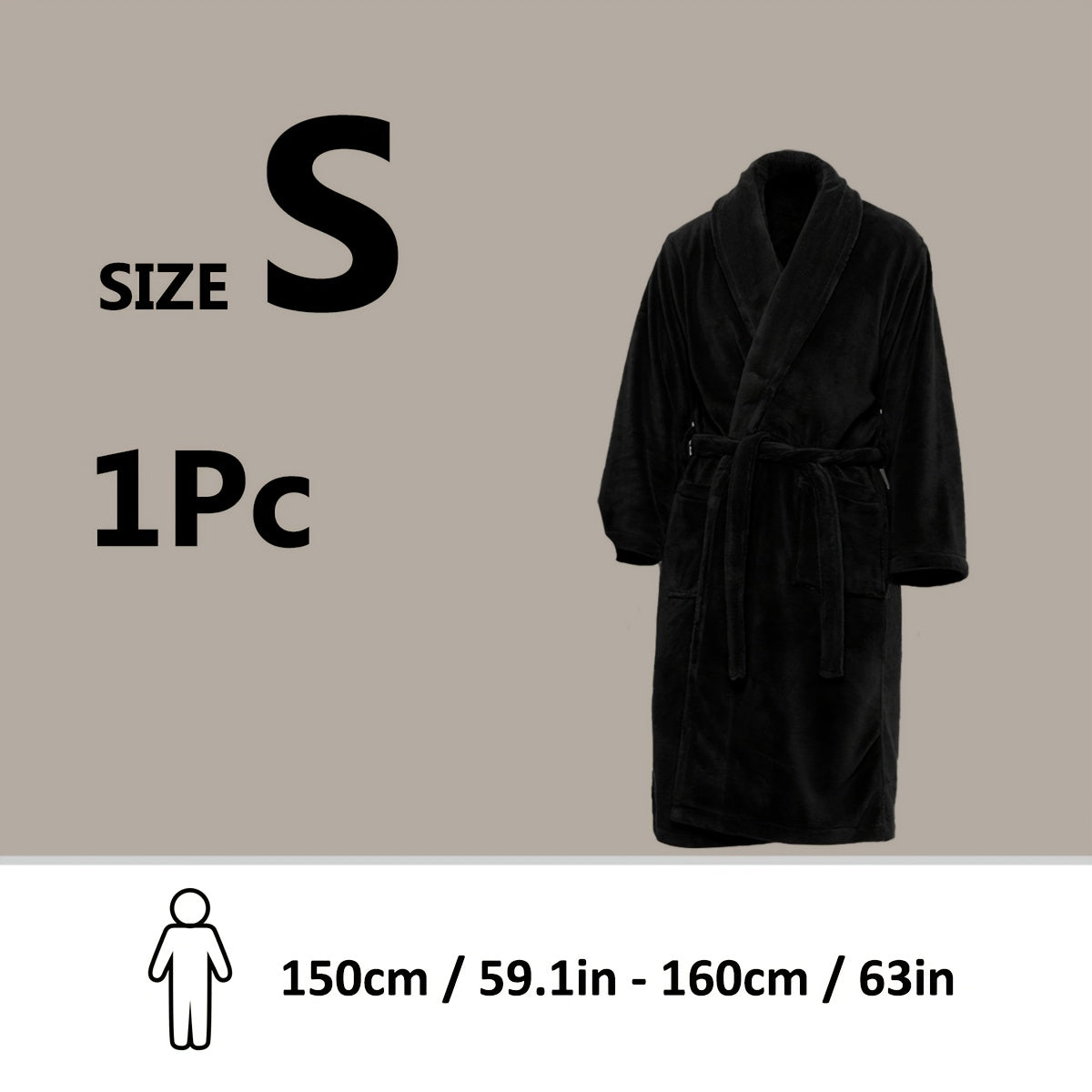 Unisex Extra Warm Coral Fleece Bathrobe Mens and Women Adult Robes for Your Bathroom Bedroom Shawl Collar Robes