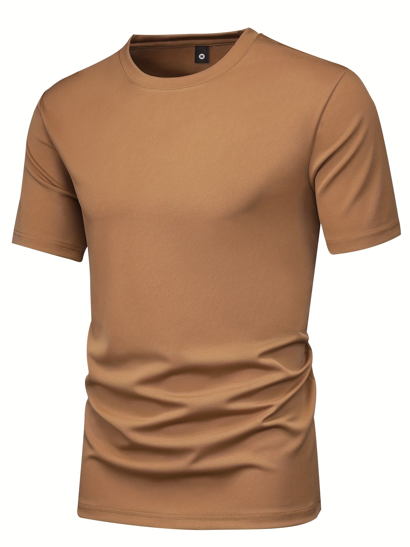 Set of 5 Men'S Short-Sleeve T-Shirts, New Summer Collection, Solid Colors, Round Neck, Pullover, Casual Sportswear for Men.