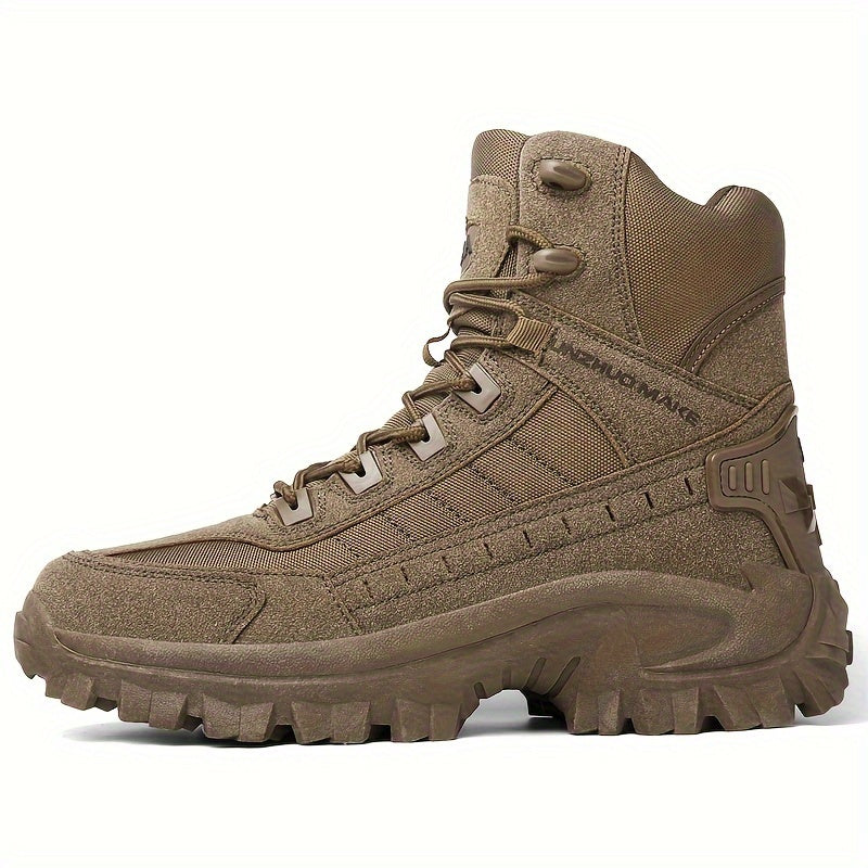 [Hiking Boots] Men's High-Top Hiking Boots - Durable, Non-Slip, Lace-Up - Outdoor Adventures & Sports