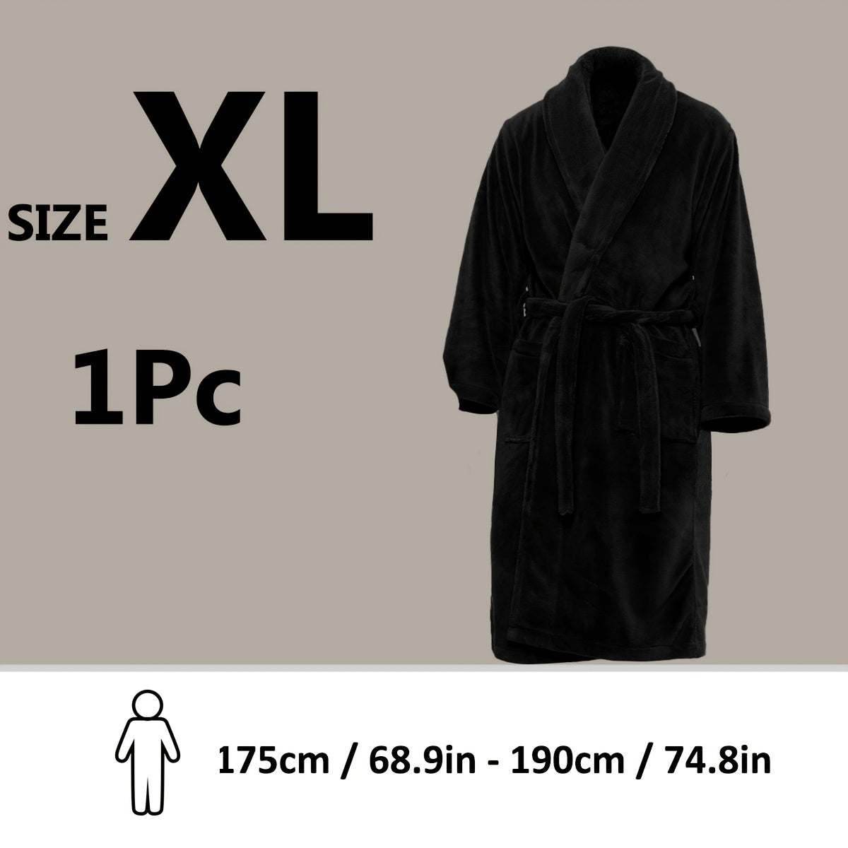 Unisex Extra Warm Coral Fleece Bathrobe Mens and Women Adult Robes for Your Bathroom Bedroom Shawl Collar Robes