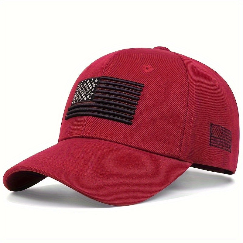 1pc Men's American Flag Baseball Cap, Adjustable Casual Hat For Spring/Autumn/Spring